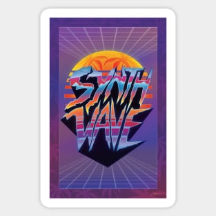 "Synthwave 2.0" 1980's Outrun style poster Sticker